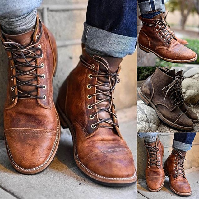 West Louis™ Hiking Lace-up Ankle Martin Boots display picture 2