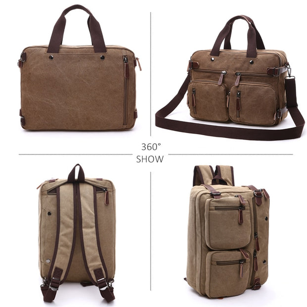 West Louis™ Casual Canvas Briefcase