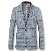 West Louis™ Autumn Plaid Men Blazer