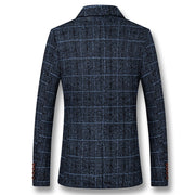 West Louis™ Autumn Plaid Men Blazer