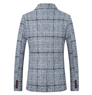 West Louis™ Autumn Plaid Men Blazer