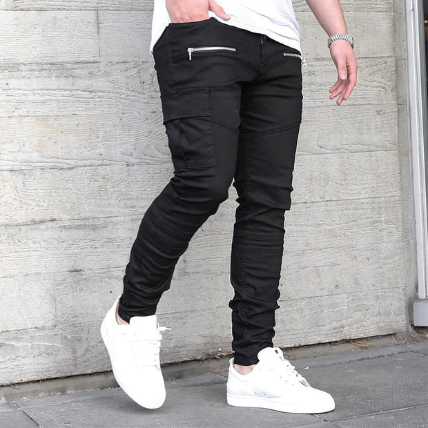 West Louis™ Brand Zipper On Pocket Pencil Pants