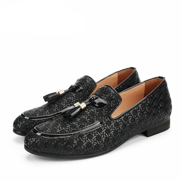 West Louis™ Elegant Braid Leather Loafers