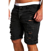 West Louis™ Hole Zipper Fly Mid Waist Shorts