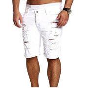 West Louis™ Hole Zipper Fly Mid Waist Shorts