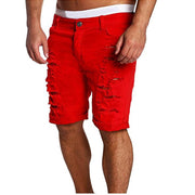 West Louis™ Hole Zipper Fly Mid Waist Shorts