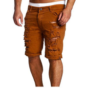 West Louis™ Hole Zipper Fly Mid Waist Shorts