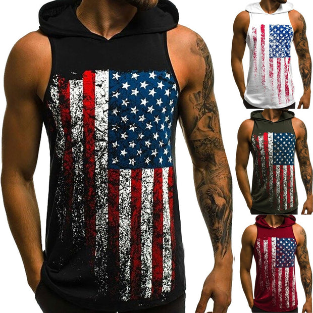 West Louis™ Americana Hooded Tank Top