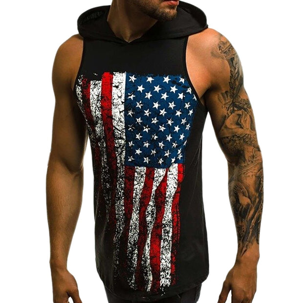 West Louis™ Americana Hooded Tank Top