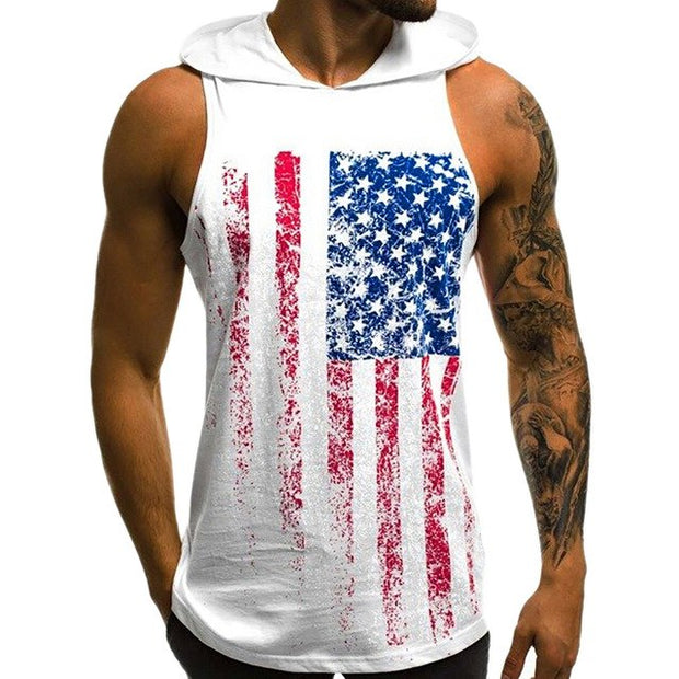 West Louis™ Americana Hooded Tank Top