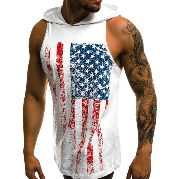 West Louis™ Americana Hooded Tank Top