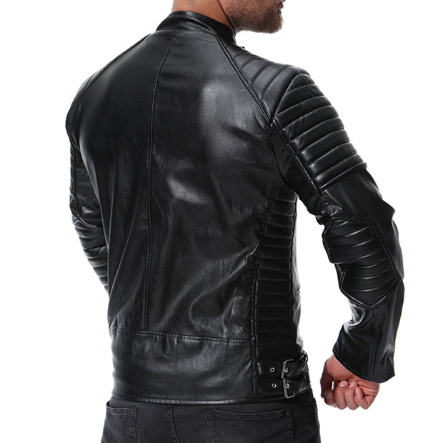 West Louis™ Spring Biker Style Leather Jacket