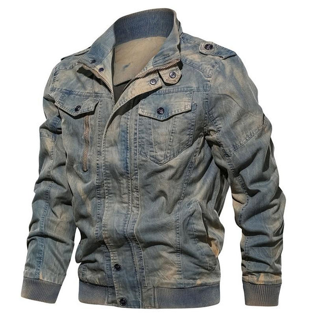 West Louis™ Streetwear Style Denim Jacket