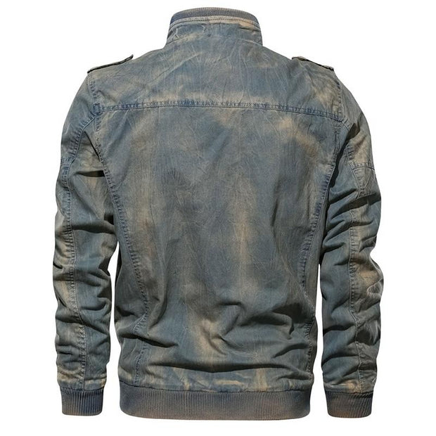 West Louis™ Streetwear Style Denim Jacket