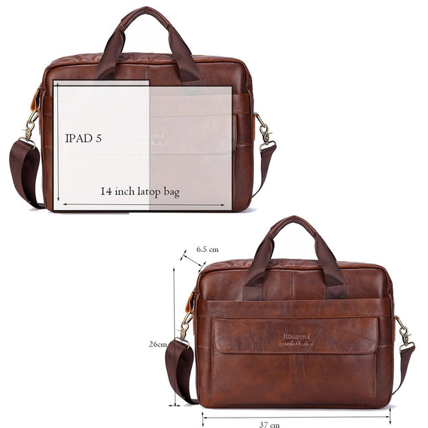 West Louis™ Universal Genuine Leather Briefcase