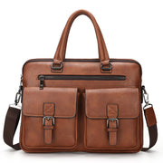 West Louis™ Newest Business Leather Briefcases