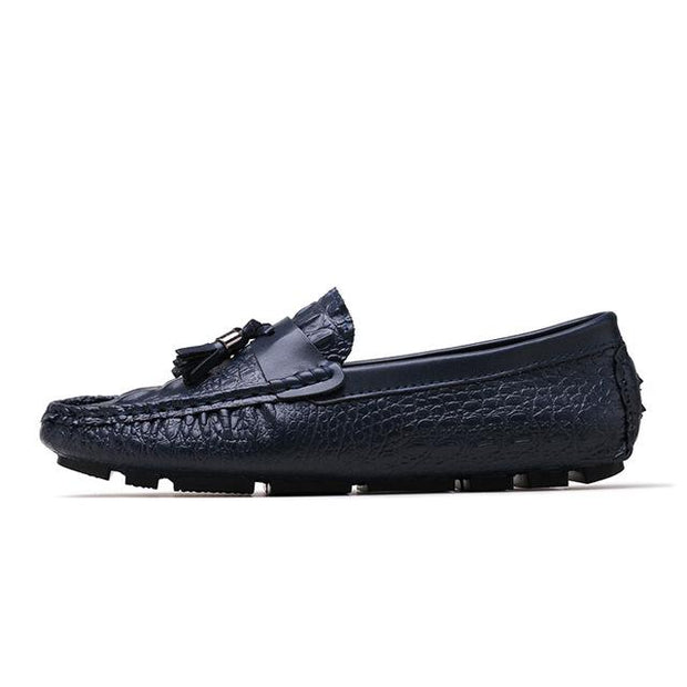 West Louis™ Leather Moccasins With Crocodile Style