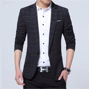 West Louis™ Brand Fashion Plaid Blazer